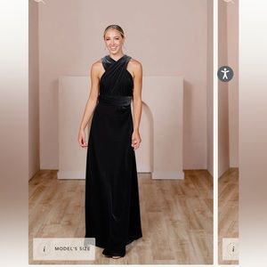 Revelry black micah convertible dress